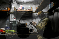 Ukraine military drone operators on front line