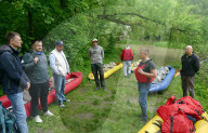 Rafting down Ukraine's Smotrych River