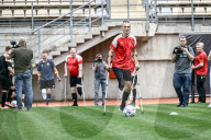 Ukraine war veterans hold amputee football training session