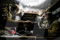 Ukraine military drone operators on front line
