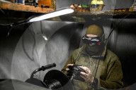 Ukraine military drone operators on front line