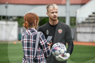 Ukraine war veterans hold amputee football training session
