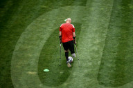 Ukraine war veterans hold amputee football training session