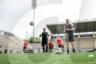 Ukraine war veterans hold amputee football training session