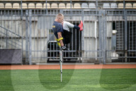 Ukraine war veterans hold amputee football training session