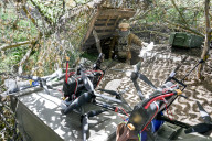Ukraine military drone operators on front line