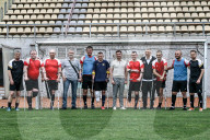 Ukraine war veterans hold amputee football training session
