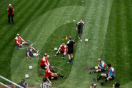 Ukraine war veterans hold amputee football training session