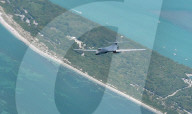US Air Force flyover during Air and Sea Show at Miami Beach