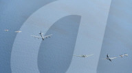 US Air Force flyover during Air and Sea Show at Miami Beach