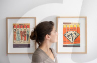 Playing with Fire by British artist Aaron Kasmin exhibition at Sims Reed Gallery, St James, London, UK.