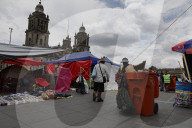 Members Of The National Coordinator Of Education Workers (CNTE) Expand Their Encampment In Mexico City's Zócalo