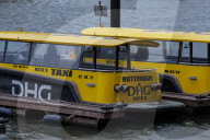 Water Taxis Docked At Rotterdam Harbor