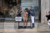 PETA Anti-Leather Display in London, UK.