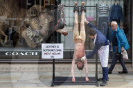 PETA Anti-Leather Display in London, UK.