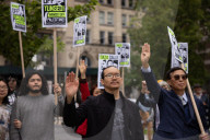Protesters Rally Outside Federal Court Hearing In Solidarity With Detained Columbia University Student Yunseo Chung