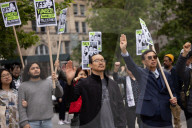 Protesters Rally Outside Federal Court Hearing In Solidarity With Detained Columbia University Student Yunseo Chung