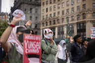 Protesters Rally Outside Federal Court Hearing In Solidarity With Detained Columbia University Student Yunseo Chung
