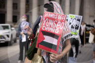 Protesters Rally Outside Federal Court Hearing In Solidarity With Detained Columbia University Student Yunseo Chung