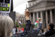 Protesters Rally Outside Federal Court Hearing In Solidarity With Detained Columbia University Student Yunseo Chung