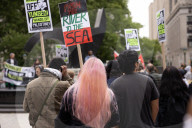 Protesters Rally Outside Federal Court Hearing In Solidarity With Detained Columbia University Student Yunseo Chung
