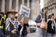 Protesters Rally Outside Federal Court Hearing In Solidarity With Detained Columbia University Student Yunseo Chung