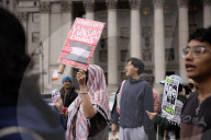 Protesters Rally Outside Federal Court Hearing In Solidarity With Detained Columbia University Student Yunseo Chung