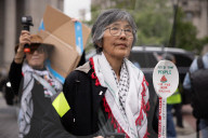 Protesters Rally Outside Federal Court Hearing In Solidarity With Detained Columbia University Student Yunseo Chung