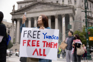 Protesters Rally Outside Federal Court Hearing In Solidarity With Detained Columbia University Student Yunseo Chung