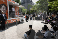 Lee Jun-seok Campaigns At Gyeongui Line Forest Park In Seoul