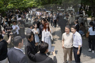 Lee Jun-seok Campaigns At Gyeongui Line Forest Park In Seoul
