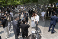 Lee Jun-seok Campaigns At Gyeongui Line Forest Park In Seoul