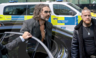 Russell Brand Southwark Crown Court in London, UK.