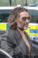 Russell Brand Southwark Crown Court in London, UK.