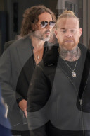 Russell Brand Southwark Crown Court in London, UK.