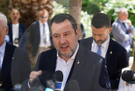 The Minister of infrastructures and transport, Matteo Salvini in Messina