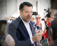 The Minister of infrastructures and transport, Matteo Salvini in Messina