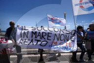 The Minister of infrastructures and transport, Matteo Salvini in Messina