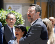 The Minister of infrastructures and transport, Matteo Salvini in Messina