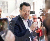 The Minister of infrastructures and transport, Matteo Salvini in Messina
