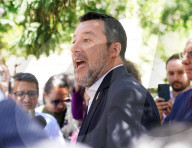 The Minister of infrastructures and transport, Matteo Salvini in Messina