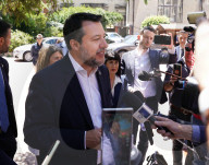 The Minister of infrastructures and transport, Matteo Salvini in Messina