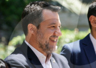 The Minister of infrastructures and transport, Matteo Salvini in Messina