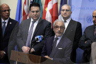  NY: Members Of The Arab Group UN Press Conference On Palestine