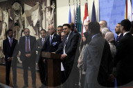  NY: Members Of The Arab Group UN Press Conference On Palestine