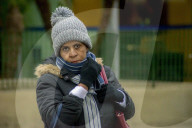 Pedestrians Face A Freezing Day On Paulista Avenue In São Paulo