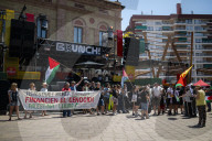 Protest Against Electronic Brunch In Nou Barris, Barcelona, Linked To Pro-Israeli Fund