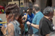 Protest Against Electronic Brunch In Nou Barris, Barcelona, Linked To Pro-Israeli Fund