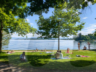 A Warm Spring Day By The Lake