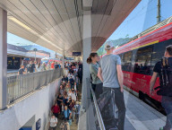 Day Trippers At Garmisch-Partenkirchen Train Station